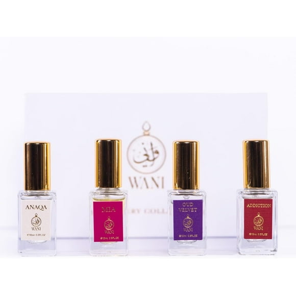 WANI Discovery Box Luxe Perfume Cadeau pour Set Femme 4 x 10 ML Eau de Perfume, Spray Parfum Longue Durée
