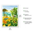 thumbnail image 2 of Tropical Holiday - Beach Chair Ocean View - Hawaii - Hawaiian Islands - From an Original Watercolor Painting by Robin Wethe Altman - Master Art Print (Unframed) 9in x 12in, 2 of 4