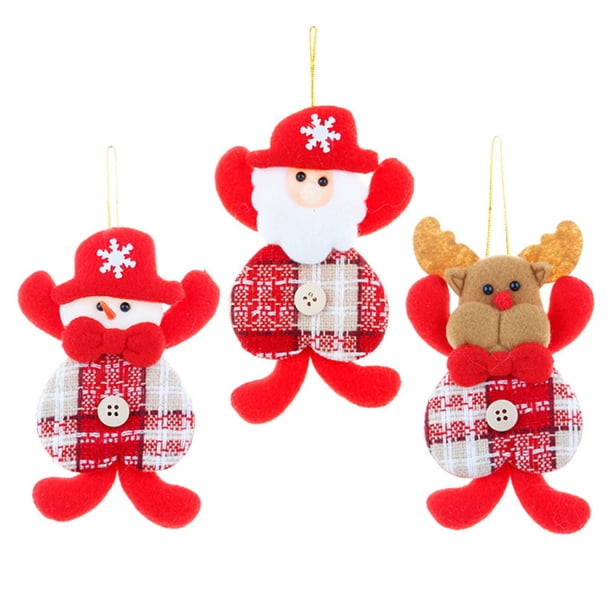 Gibobby Adornos Rein Regalo de Navidad Juguete Muñeco de nieve Decoraciones Cuelgue Santa Decoración para el(Multicolor)