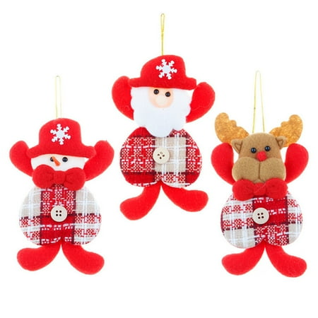 

WANYNG Decorative pendant Gift Rein Santa deer Christmas Decorations Ornaments Snowman Toy Hang Home Decor Hangs Multicolor