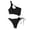 D13/Black, variant on Womens Bikini Sets Women's Slim Wave Bar Solid Color Multi Color Bikini Bathing Suit 2026 Summer Vintage Swimwear