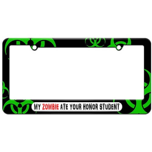 MY GECKO ATE YOUR HONOR STUDENT ANIMAL License Plate Frame Tag