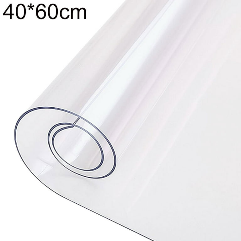 Manunclaims Table Cover Protector Clear Easy Clean 1.5mm Thick PVC Plastic  Desk Mat, Tablecloth Clear Desk Protector, Waterproof Table Pad Mat for