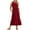 Red, variant on Inleife Womens Dresses Summer Women's Fashion Round-Neck Sleeveless Solid Pockets Patchwork Pullover Dress