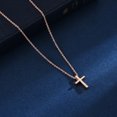 thumbnail image 2 of Collier Croix Délicate en Or Collier Pendentif Turquoise Foi Minimaliste Fait à la Main Chaîne Collier Cadeau, 2 of 5