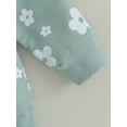 thumbnail image 6 of Cenuakty Infant Baby Girl 2Pcs Fall Clothes Set Flower Print Long Sleeve Crewneck Tops Elastic Waist Pants Outfit, 6 of 8