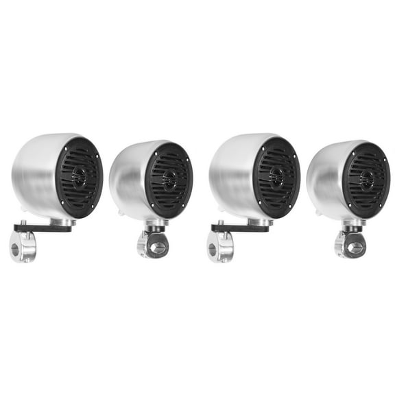 4 Rockville Chrome 4" Rollbar RollCage Tower Speakers For ATV/UTV/Cart