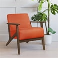 thumbnail image 2 of Lexicon August Fauteuil d'Appoint Rembourré en Velours, Orange, 2 of 6