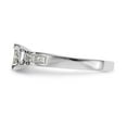 thumbnail image 3 of 14K White Gold Ring Band Engagement Diamond Square, Size 8, 3 of 7