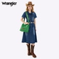 thumbnail image 6 of Wrangler Western Women Crossbody Bucket Purse Large Leather Shoulder Bag with Adjustable Strap, Green, 6 of 7