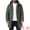 Dark Green, variant on Men's Mid-Length Outerwear Zipper Quilted Hooded Padded Coat S Gray