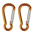 thumbnail image 4 of UDIYO 2Pcs Aluminum Alloy D Shaped Carabiner Spring Snap Clip Hooks Climbing Keychains, 4 of 6