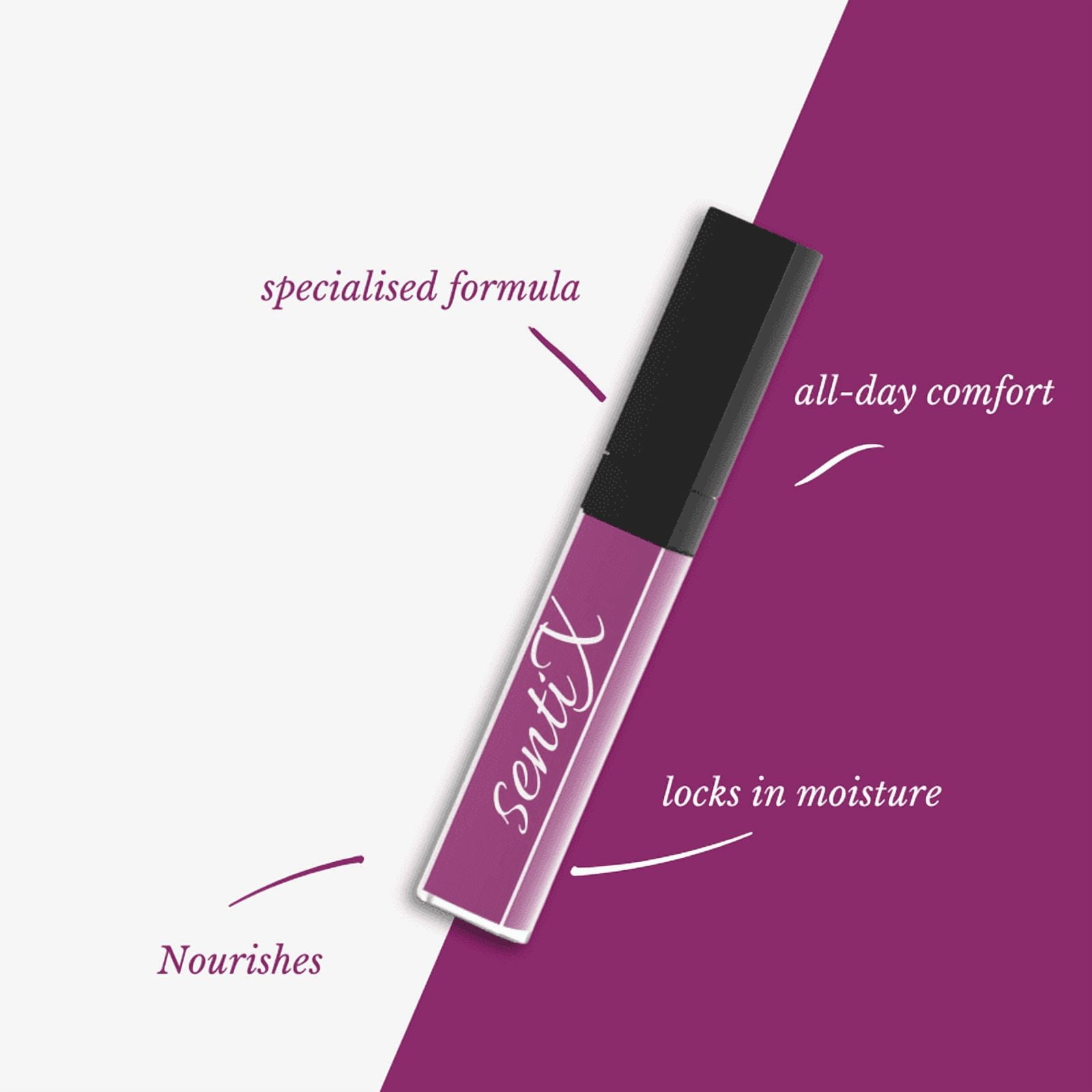Muted Moments - Liquid lipstick by SentiX, Regular, High Coverage, Lightweight, Vegan, Paraben-Free, with Vitamin E