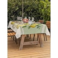 thumbnail image 3 of Outdoor Tablecloth with Umbrella Hole for Patio/Picnic/Party/Camping, Summer Lemon Waterproof Table Cloth Rectangle Table Cover Washable, Yellow Green Botanical Rustic Floral (60"x 102"), 3 of 8