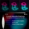 thumbnail image 4 of Letrero de neón Adnkwolivt con diseño de bota de vaquero, color rosa, regulable por USB, 4 of 8