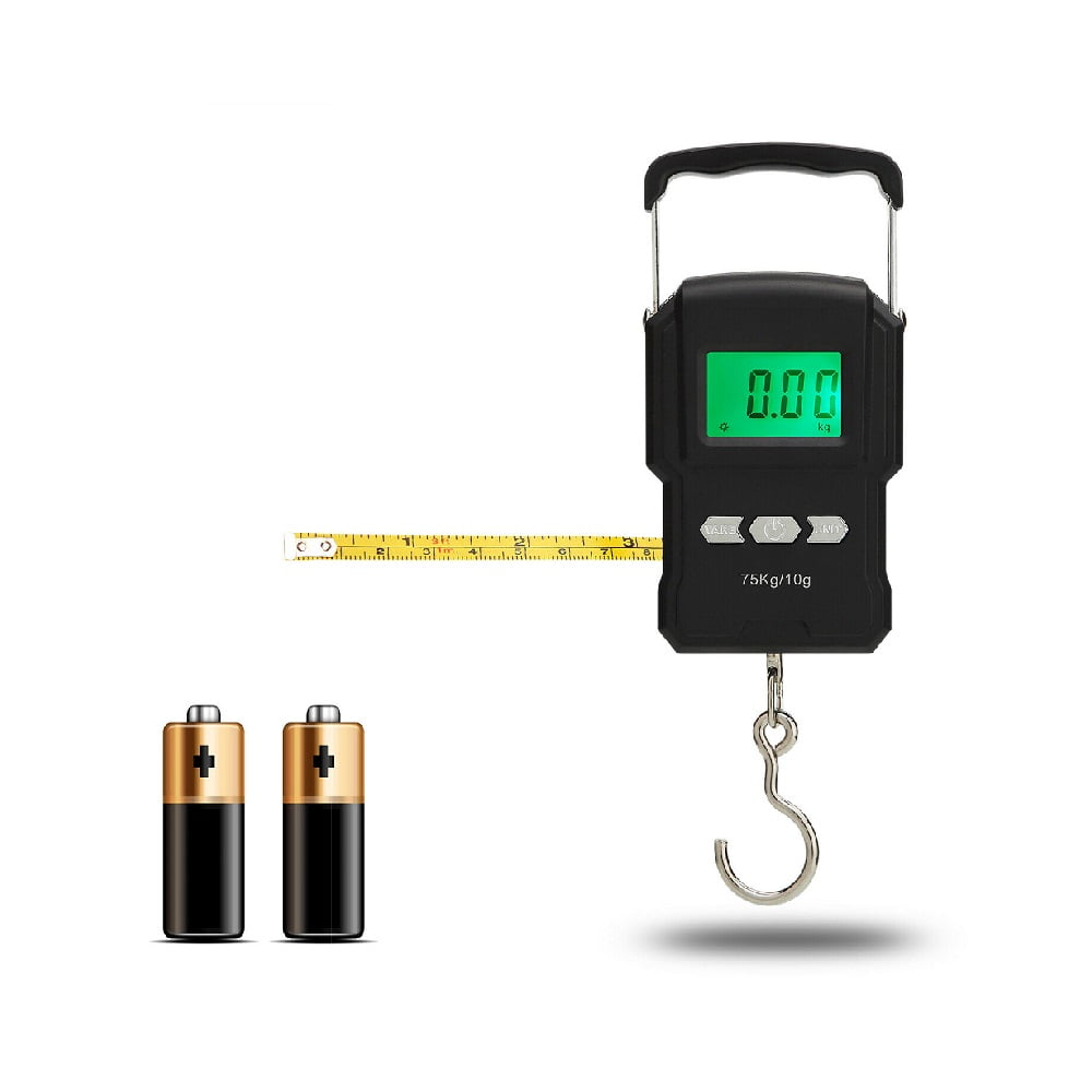 Digital Fish Scale Hanging Scale with Builtin Measuring Tape Backlit