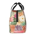 thumbnail image 2 of Lsque Succulent And Cactus Pattern Lunch Bag Women/Men Insulated Lunch Box,Small Leakproof Cooler Food Lunch Containers Reusable High Capacity Lunch Tote Bags, 2 of 6