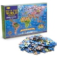 thumbnail image 1 of Motyawn Rompecabezas de Mapa Mundial de 200 Piezas para niños y Adultos Rompecabezas de Mapa Mundial Rompecabezas de Piso Geografía para niños pequeños Juguetes educativos para niños y niñas Globo Atl, 1 of 6