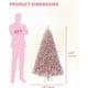 thumbnail image 4 of Historyli Árbol de Navidad artificial de 2,2 m, preiluminado, soporte de metal resistente, ramas realistas, decoración navideña fina, color oro rosa, 4 of 9