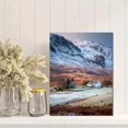 thumbnail image 2 of Mountain Valley Impressionist Canvas Oil Painting, Rural Scenery Home Wall Art, 2 of 8