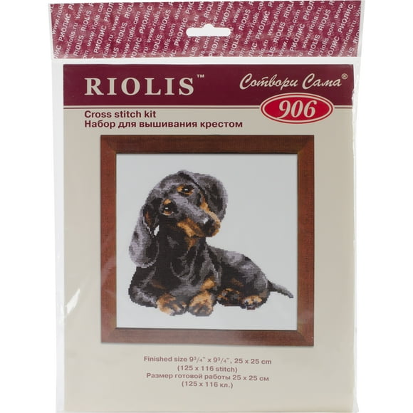 Riolis Counted Cross Stitch Kit 9.75"X9.75"-Dachshund (15 Count)