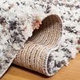 thumbnail image 5 of SAFAVIEH Jericho Rowan Striped Polyester Shag Area Rug, Black/Rust, 6'7" x 6'7" Square, 5 of 8