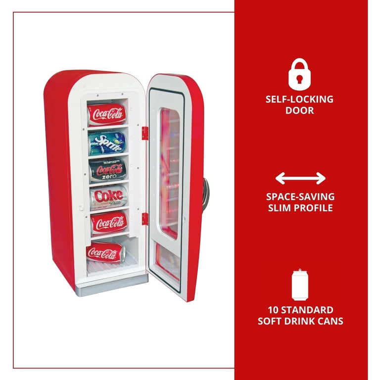 Coca-Cola, Vending Machine Compact Refrigerator, Model RRK150, Red