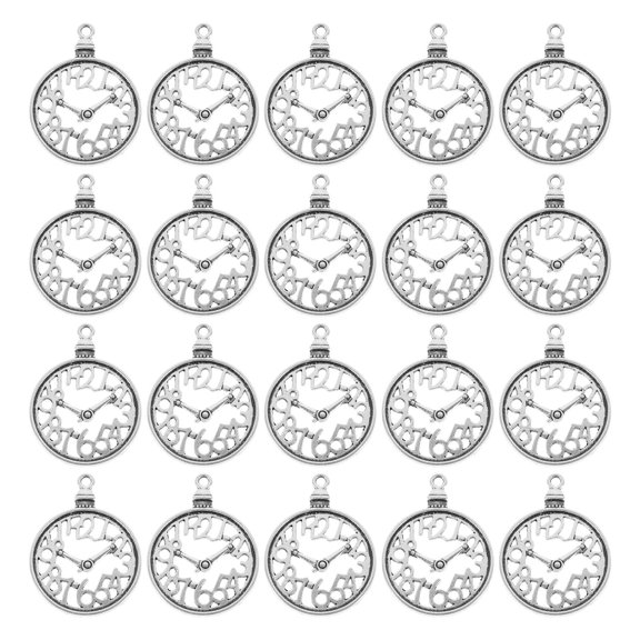 PBPBOX 60 Pcs Silver Alloy Jewelry Making Pendants for DIY Decorations Creative Keychain Charms