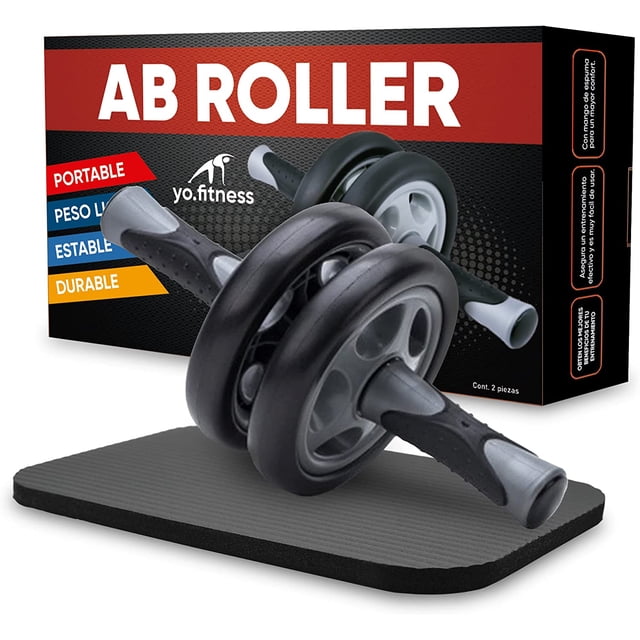O.FITNESS AB Roller yo.fitness Equipo Fitness Doble Rueda