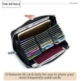 thumbnail image 2 of Cartera para tarjetas de crédito de gran capacidad Laklulu: cartera de cuero con protección RFID para mujer, 36 ranuras, 2 of 6