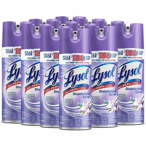 Lysol, Disinfectant Spray, New, Sanitizing/Antibacterial, Early Morning Breeze, 12.5 fl oz, Can