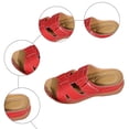 thumbnail image 5 of Rokment Women's Orthopedic Wedge Sandals Beach Summer Comfortable Arch Support Platform Walking Slip on Fashion Casual Leather Adjuatable Orthotic Dress Slides for Woman D Size 9.5, 5 of 7
