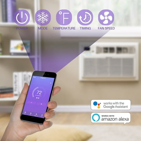 Emerson Quiet Kool 230V 10,000 BTU Smart Through-the-Wall Air Conditioner with Remote, Wi-Fi, and Voice Control