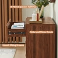thumbnail image 6 of Weselon 3-Drawer Farmhouse Dresser with Waveform, Fully Assembled Nightstand Wooden Finish for Boho, Mid-century, Rustic Style,Walnut, 6 of 7
