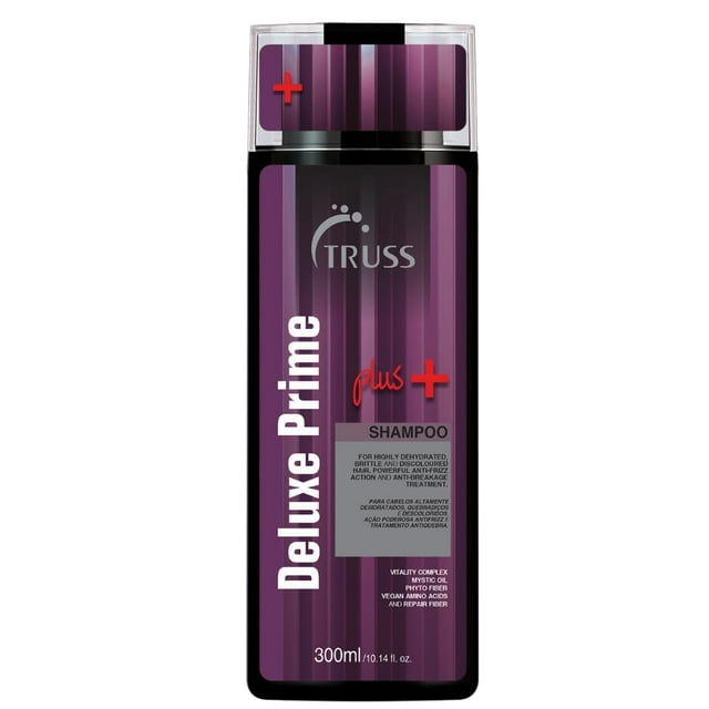 TRUSS Deluxe Prime Plus + Shampooing pour Cheveux - Traitement Anti-Frisottis et Cheveux Secs - Hydrate, Restaure et Répare les Cheveux Abîmés - Fortifie et Augmente la Brillance Naturelle (10.4oz)