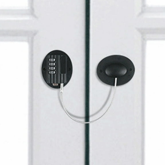 MUSEYA Pantry Locks Child Safety Lock Black Metal for Cabinets 1Set
