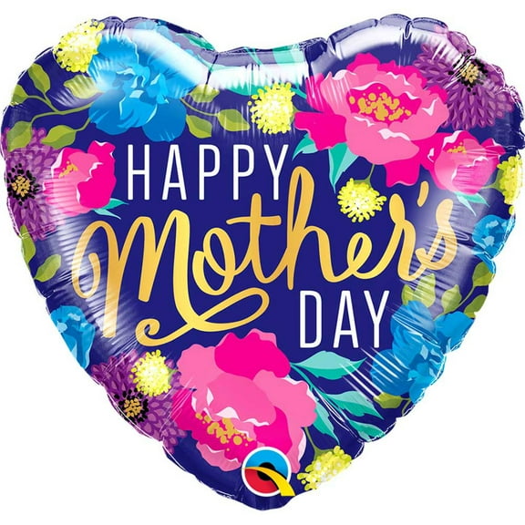 18 inch Mother'S Day Colorful Peonies Foil Mylar Balloon - Party Supplies Decorations