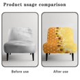thumbnail image 6 of HELLHERO Stretch Elastic Bottom Armless Accent Chair Cover Slipcover for Banquets, Stain Protection Armless Accent Chair Washable Cover, Sunflower Spotted Pattern, 6 of 8