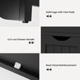 thumbnail image 5 of Giantex Bathroom Storage Cabinet, Space-saving Slim Storage Organizer, Freestanding Wooden Narrow Floor Cabinet, Black, 5 of 8