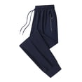 thumbnail image 1 of Plebaso Mens Athletic Pants Elastic Waist Drawstring Lightweight Running Trousers with Zipper Pockets, 1 of 6