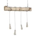 thumbnail image 4 of Meyda Tiffany 155182 Hounds Tooth 4 Light 36" Wide Abstract Linear Pendant - Natural Wood, 4 of 5