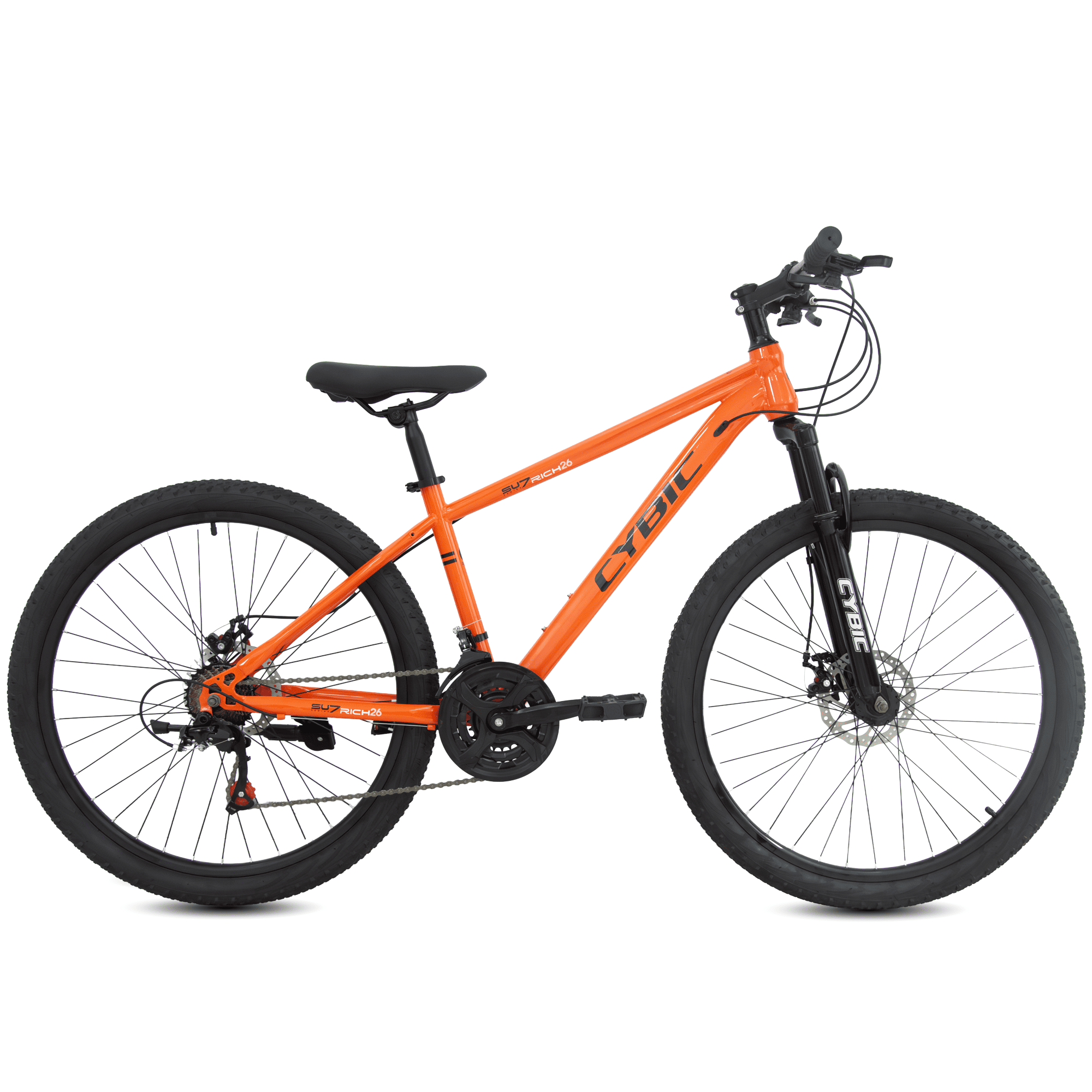 CYBIC 26 inch Mountain Bike for Adults & Teens, 21-Speed MTB Bicycle for Men & Women, Dual Disc Brakes, Suspension Fork, Comfort Saddle