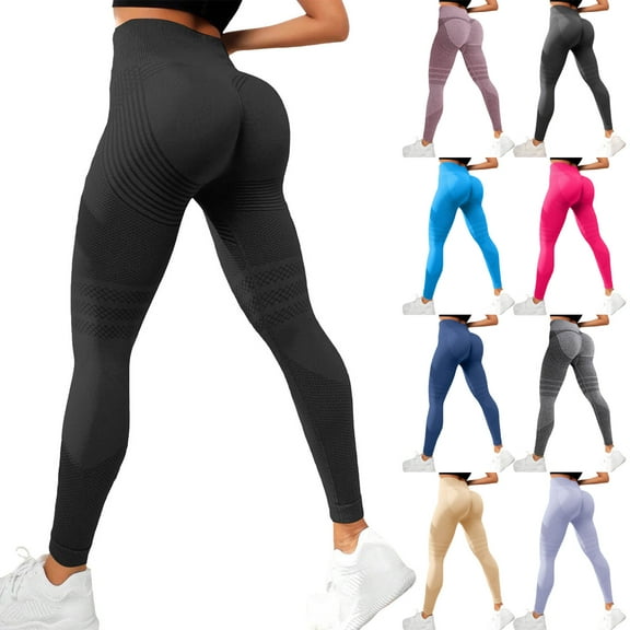 GEWSEY 3D Anti Cellulite Leggings for Women High Waisted Tummy Control Compression Sculpting Yoga Pants Workouts (Purple, 3XL)
