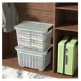 thumbnail image 5 of 50 Quarts Plastic Storage Boxes, Large Clear Bins with Lids and Wheels Set of 4 50qt, 5 of 7