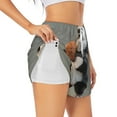 thumbnail image 3 of Lsque Cartoon Pandas Basketball Printed Women's Running Shorts with Liner Pockets,Elastic Quick Dry Workout Athletic Gym Yoga Shorts,Womens High Waist Shorts-X-Large, 3 of 9