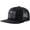 Black Fish Flag, variant on Flat Brim Trucker Cap Adjustable Snapback Hat Mesh Back For Men Women Fishing Hunting