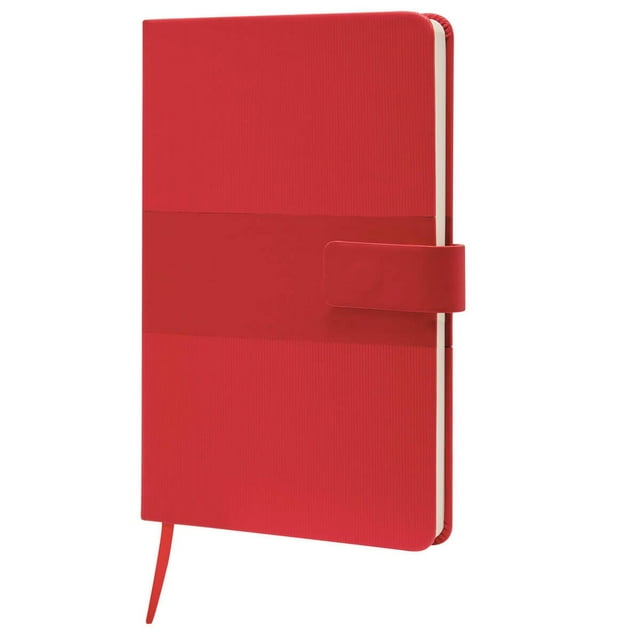 Libreta Pismo con 80 hojas de raya. Con broche magnético rojo 14.5 x 21