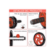 thumbnail image 4 of Kit Rodillo Abdominal BELUG Barras Push-up cuerda Ejercitador Mano Negro con rojo, 4 of 5