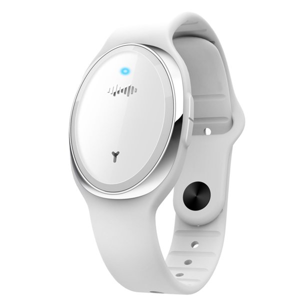 Pulsera repelente de mosquitos M18 con tecnología ultrasónica - Ideal para bebés, niños y embarazadas - Protección portátil contra insectos para adultos - Disponible en color blanco - Carga rápida