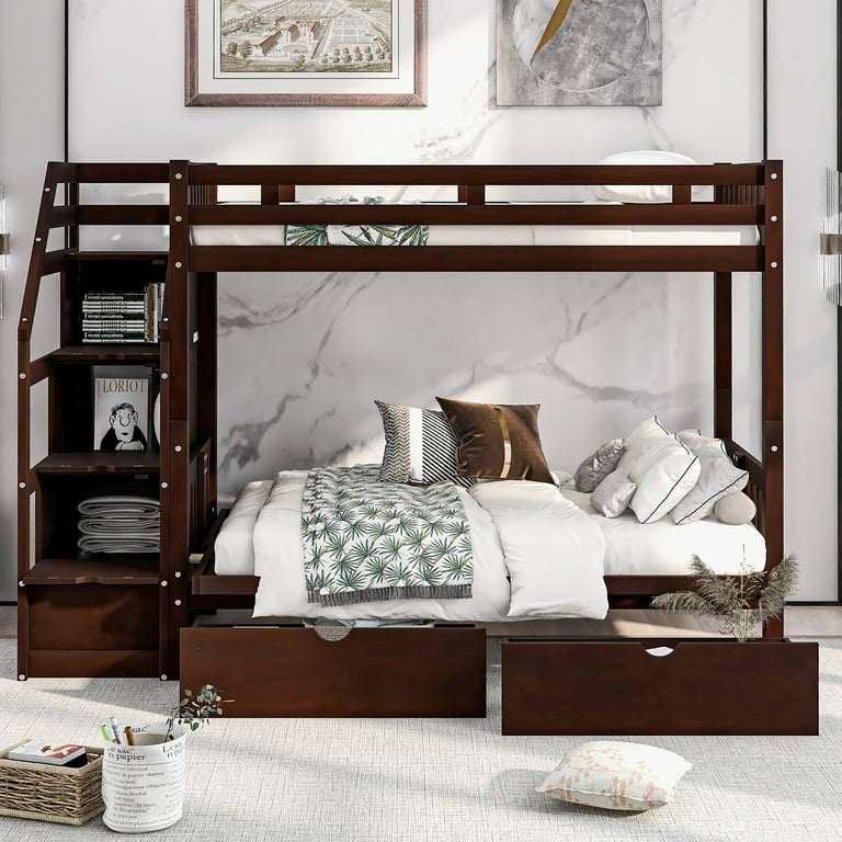 Dual storage bunk bed outlet